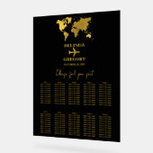 Wedding Passport Black Gold Seating Chart (Angle)