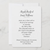 Wedding Pearl Heart over formele uitnodiging (Achterkant)