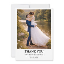 Wedding Personalized Card | Simple Elegant Couple 