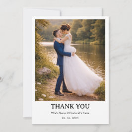 Wedding Personalized Card | Simple Elegant Couple  Kaart