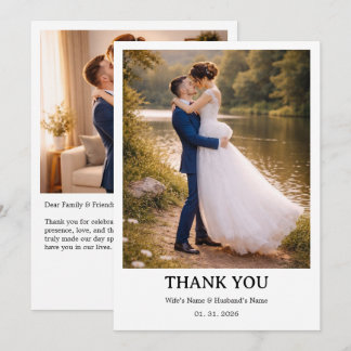 Wedding Personalized Card | Simple Elegant Couple  Kaart