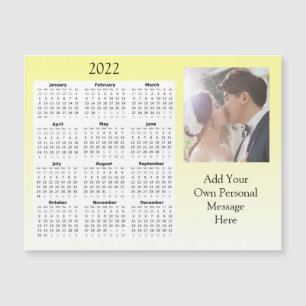 Wedding Photo 2022 Mini Calendar Magnetische Uitnodiging