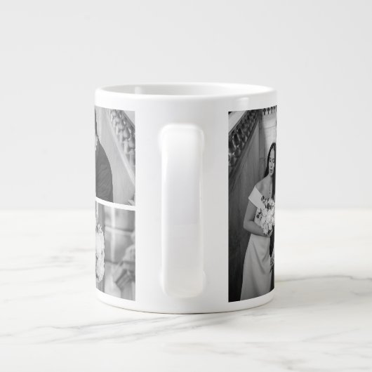 Wedding Photo Collage Mug with Initial & Date (Dos)