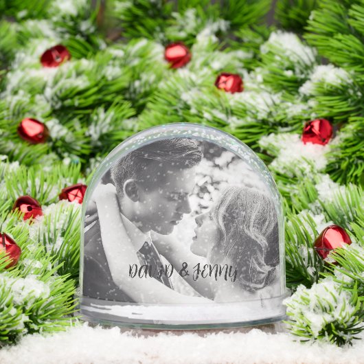  WEDDING PHOTO CUSTOM SNOW GLOBE (Noël)