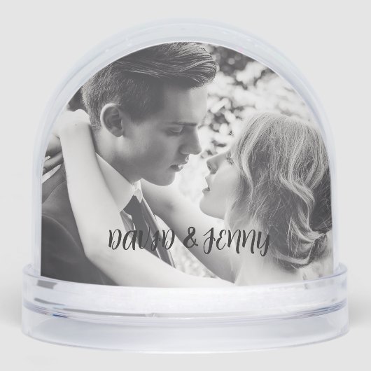 WEDDING PHOTO CUSTOM SNOW GLOBE SNEEUWBOL (Voorkant)