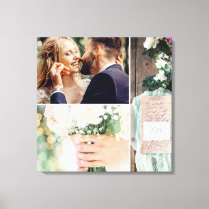 Wedding Photo Shoot Collage Canvas Afdruk