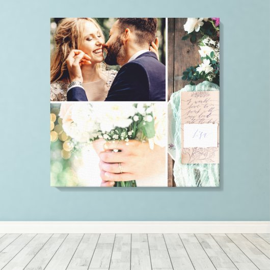 Wedding Photo Shoot Collage Canvas Afdruk (Insitu (Houten vloer))