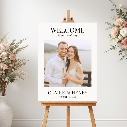 Wedding Photo Welcome Sign Poster