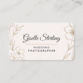 Wedding Photographer Floral Visitekaartje (Voorkant)