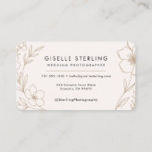 Wedding Photographer Floral Visitekaartje (Achterkant)