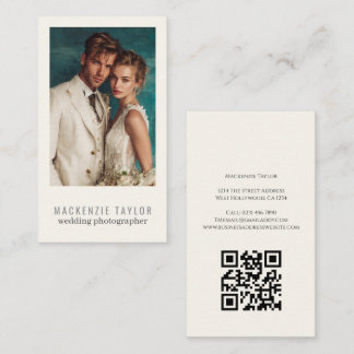 Wedding Photographer Photo Personalized QR Code Visitekaartje