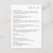 Wedding Plane Travel Flight Details Informatiekaartje (Voorkant)