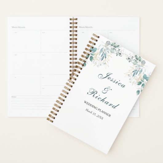 Wedding planner aquarelle (Devant avec enveloppe)