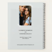 Wedding planner aquarelle fleur or cadre géo (Dos)