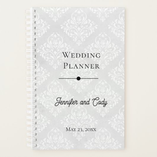 Wedding planner avec photo et texte Damask (Devant)