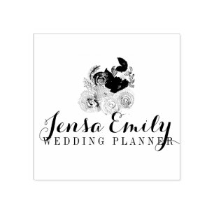 Wedding Planner Bouquet Logo Artist Studio Rubberstempel