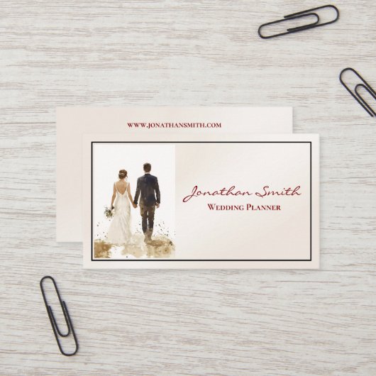 Wedding Planner Business Card Visitekaartje (Voorkant / Achterkant in situ)