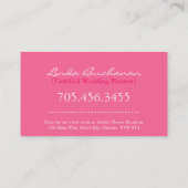 Wedding planner - carte de visite (Dos)