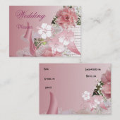 Wedding planner carte de visite rose (Devant / Derrière)
