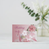 Wedding planner carte de visite rose (Debout devant)
