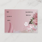 Wedding planner carte de visite rose (Dos)