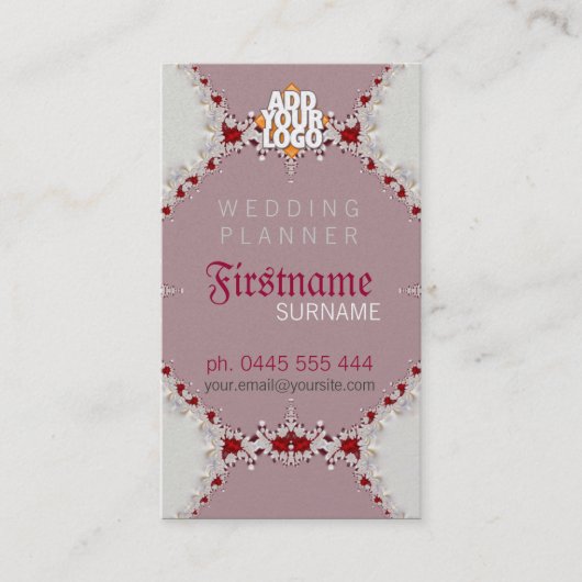 Wedding planner Carte de visite royal (Devant)