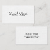 Wedding planner - cartes de visite (Devant / Derrière)