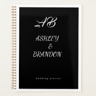  Wedding Planner Cover Black  Personalized Noteboo