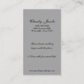Wedding planner Damask Carte de visite (Dos)