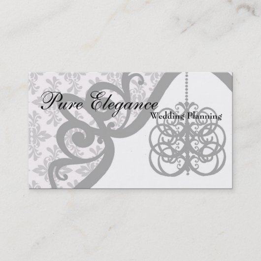 Wedding planner Damask Carte de visite (Devant)