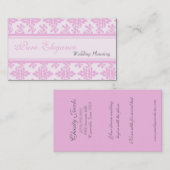 Wedding planner Damask Filigree Carte de visite (Devant / Derrière)