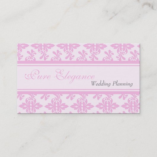 Wedding planner Damask Filigree Carte de visite (Devant)