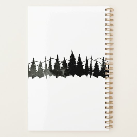 Wedding planner d'aquarelle de forêt rustique (Dos)