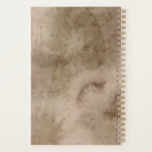 Wedding planner d'aquarelle en laiton de Pampas de (Dos)