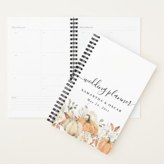 Wedding planner d'automne rustique (Devant avec enveloppe)