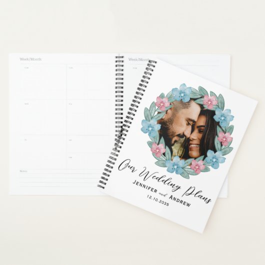 Wedding planner de courroie et de calligraphie flo (Devant avec enveloppe)
