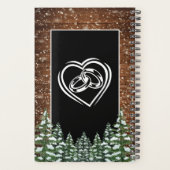 Wedding planner de pin de bois et de pin de neige  (Dos)