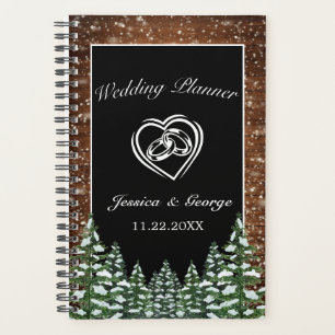 Wedding planner de pin de bois et de pin de neige