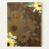 Wedding planner de tournesol rustique personnalisé (Dos)