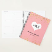 Wedding planner d'éclaboussures en or rose (Devant avec enveloppe)