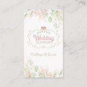 Wedding planner Élégant Carte de visite Floral (Dos)