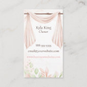 Wedding planner Élégant Carte de visite Floral (Devant)