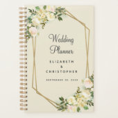 Wedding planner Elegant Chic Aquarelle Gold Frame (Devant)