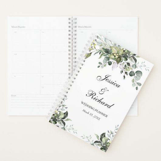 Wedding planner Eucalyptus (Devant avec enveloppe)