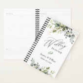Wedding planner Eucalyptus Green Watercolor (Devant avec enveloppe)
