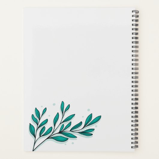 Wedding planner Feuille de l'huile d'or Floral (Dos)