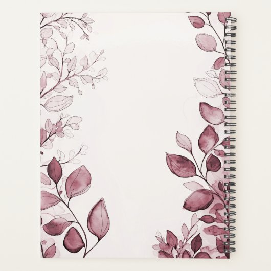 Wedding planner Feuille rouge moderne (Dos)