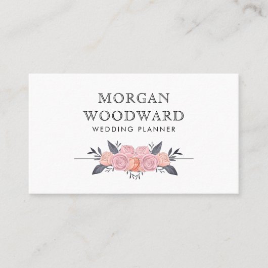 Wedding planner Floral Carte de visite (Devant)