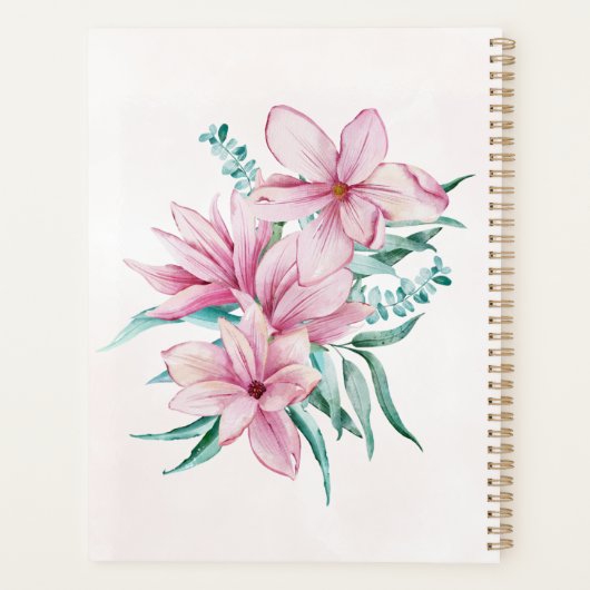 Wedding planner floral chic or rose monogrammed (Dos)