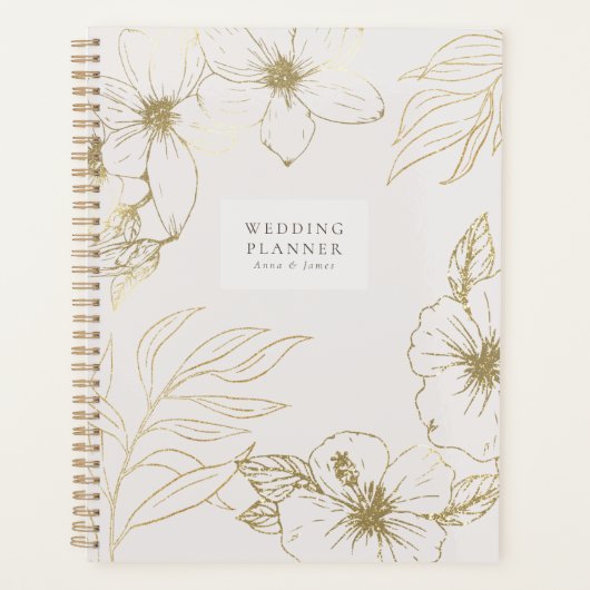 Wedding planner floral d'art à la ligne d'or (Devant)